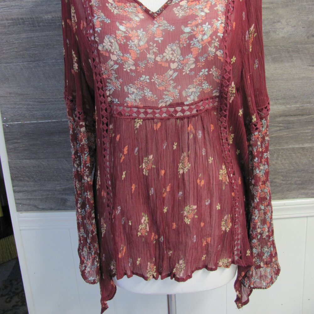 SUNDANCE LADIES SHEER SHIRT SIZE XL NWT - Picture 8 of 11